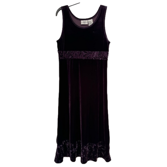 Velvet sleeveless midi dress - Picture 1 of 5